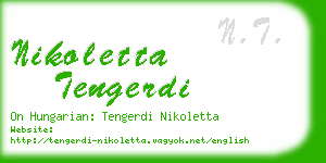 nikoletta tengerdi business card